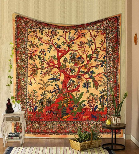 Yellow cotton tapestry tree - tree, of