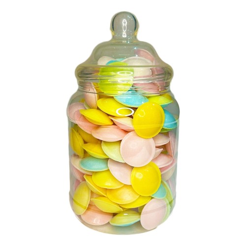 Round plastic sweet jars - sweet,