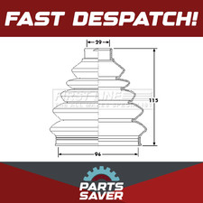 CV Joint Boot fits SKODA OCTAVIA Mk1, Mk2, Mk3 Front Outer 1.8 1.6D 1.9D C.V.