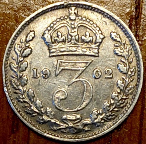 1902 threepence king - 3d,