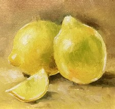Lemon original oil painting a