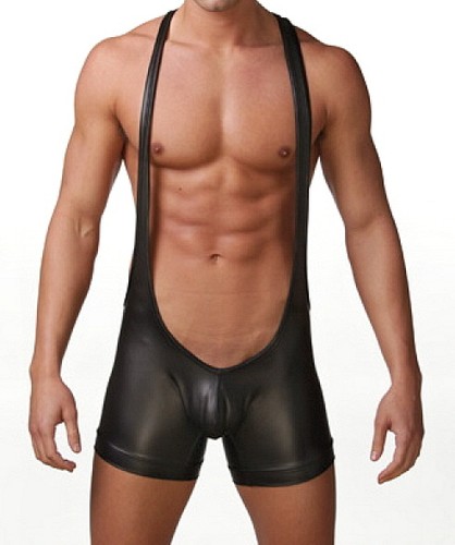 Black faux leather - faux,