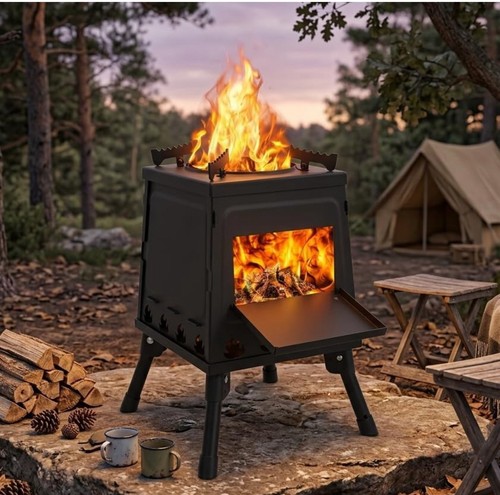 Camping wood stove portable - camping,