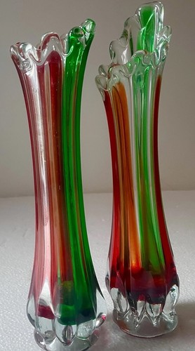 Pair mcm sommerso finger vases - mcm,