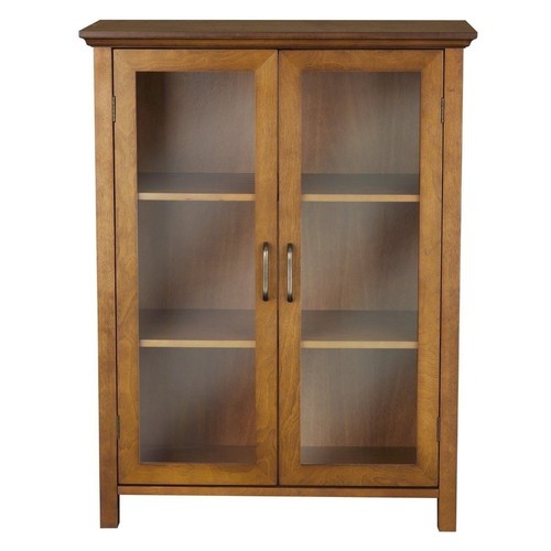 Oak finish floor cabinet - floor,
