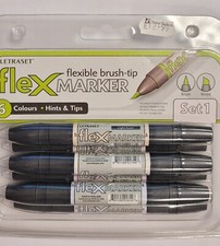 Letraset FlexMarker flexible alcohol based brush tip pens - Set 1