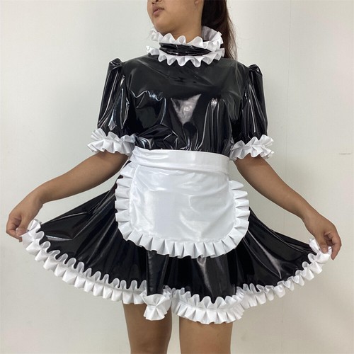 Girl sissy maid lockable black - maid,