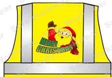 Merry Christmas Hi Vis Vest - Santa Claus - Christmas Present -