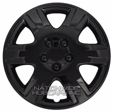 Set of 4 BLACK 15" Hub Caps