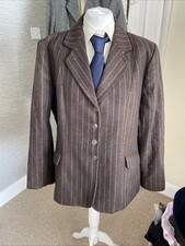Le Beau Cheval Brown Tweed Show Jkt Rare Plus Size 20 Vgc