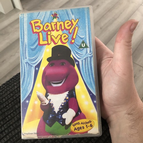 Vhs video cassette barney live - video,