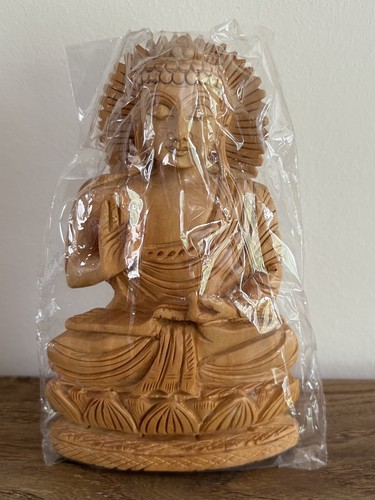 Wood buddha figure - wood, in