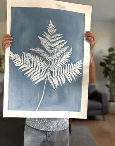 Large size handmade cyanotype - large,