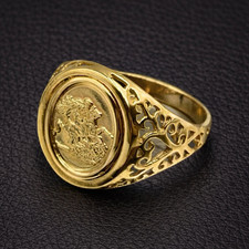 9ct Yellow Gold on Silver