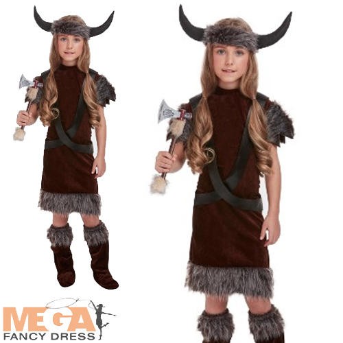 Kids viking girl fancy dress - fancy,