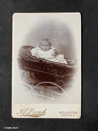 Cabinet card child pram - cabinet,