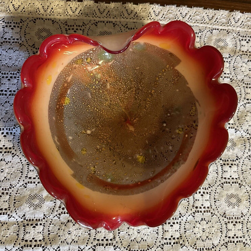 Vintage murano cased - murano, heavy