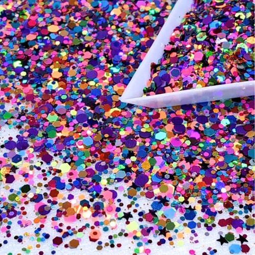 Nail art glitter mix - glitter,
