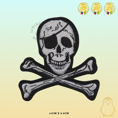 Pirate skull logo embroidered - skull,