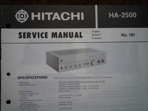 Hitachi 2500 stereo - hitachi,