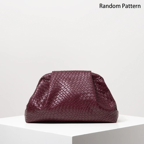 Vintage woven leather clutch - leather,