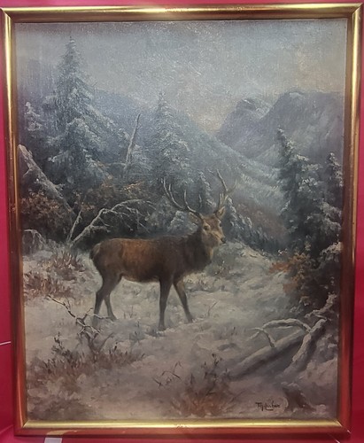 Antique oil painting - oil,