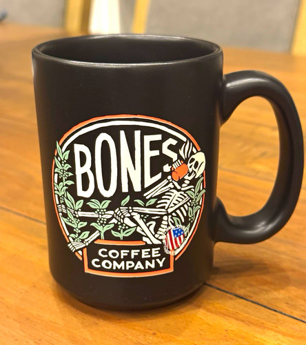 Bones coffee skeleton logo - bones,