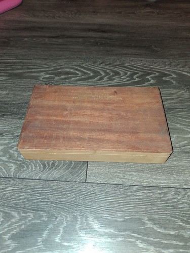 Vintage empty wood cigar box - cigar,