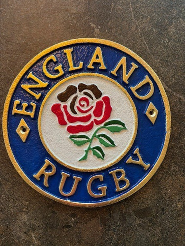 England rugby cast iron sign - england, rugby,