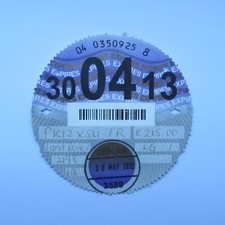 UK Road Tax Disc 30 April 2013 (04 13 Land Rover Birthday Present Old Car)