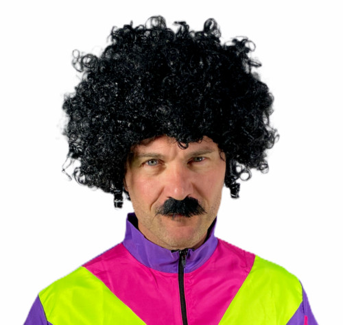 Black curly afro wig - afro,