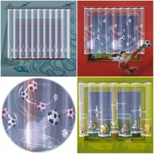 NEW Jacquard KIDS BOYS Net Curtains FOOTBALL,  price per metre 