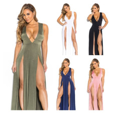 Sexy Womens Deep V-neck High