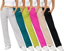 Womens Fleece Joggers Open Hem