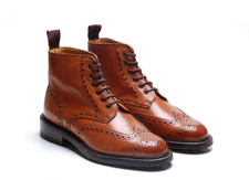 BARKER Tan Brown Brogue Boots