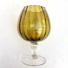 Vintage Olive Green Hand Blown