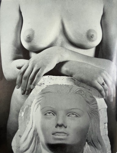 Nude study with plaster - , head