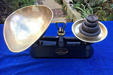 Vintage Kitchen Scales 'The Viking' F. J. Thornton & Co 4 x Traditional Weights