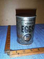 VINTAGE WW2 ERA POWDERED EGGS TIN FOOD HOME FRONT RATIONING RARE USA