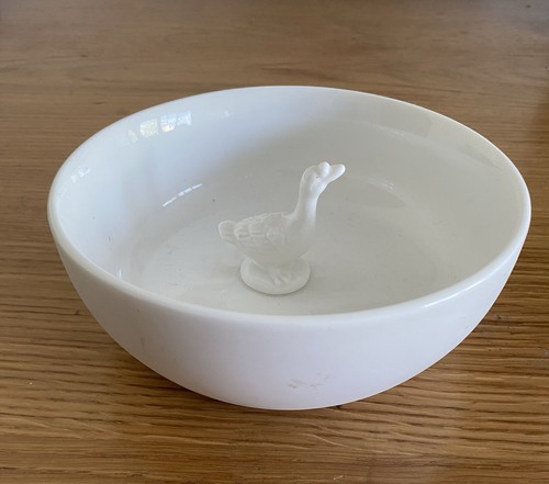 White medium porcelain bowl - mj,