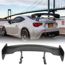 Universal 46 inch Adjustable Rear Trunk Spoiler Wing GT Style Matte Black ABS