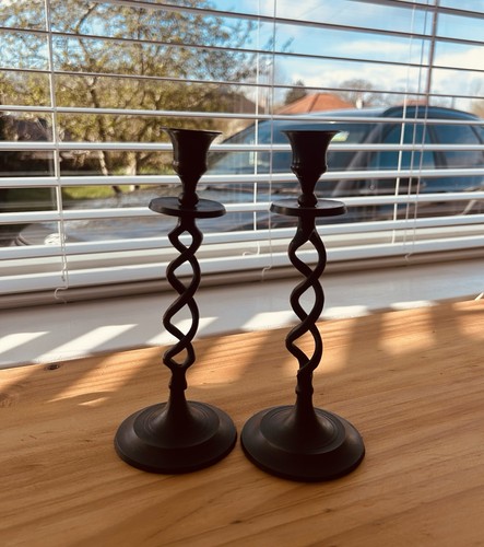 Pair vintage candlesticks - pair,
