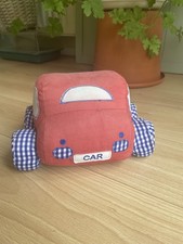 Laura Ashley red and blue gingham CAR Doorstop