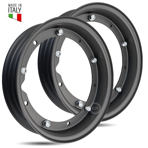 Pair black iron wheels - of,