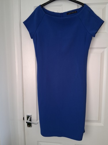 Zara blue short sleeved dress - sleeved,