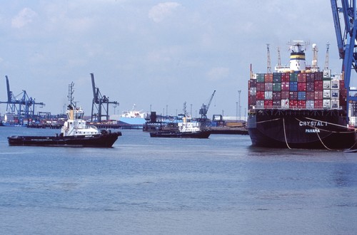 35mm colour slide tugs and - 35mm, of