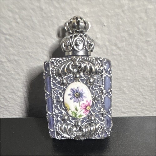 Vintage purple glass perfume