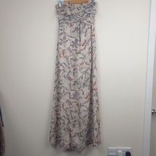 Ted Baker Dress Womens Size 2 UK 10 Ivory Strapless Maxi Floral Fairy Evening