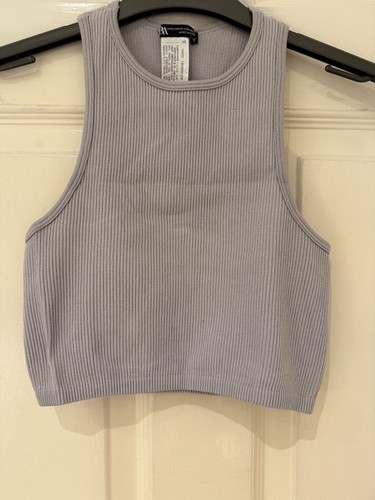Zara lilac ribbed racerback - lilac,