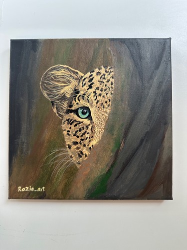 Original acrylic leopard - original,
